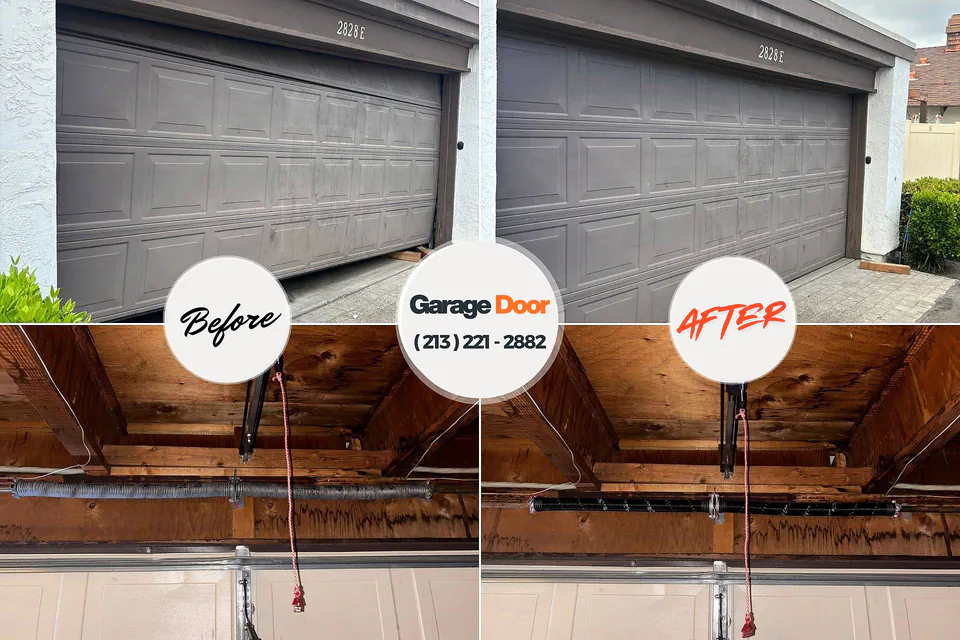 Before and after: garage door repair South Pottstown, PA